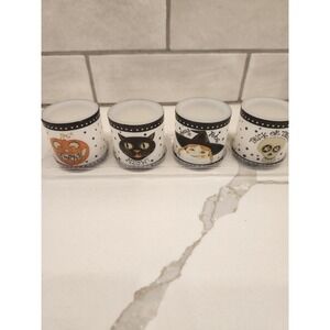 Pottery Barn Kids Halloween Decor Votive Flameless Character‎ Candles Set 4